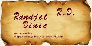 Ranđel Dinić vizit kartica